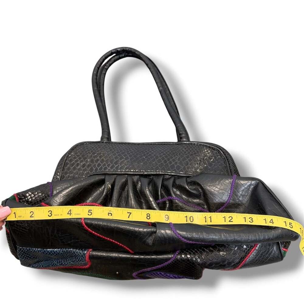 Vintage Patchwork Snakeskin Leather Shoulder Bag - Picture 3 of 4